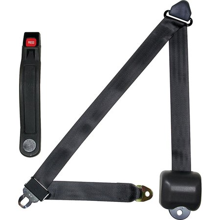 POWER HOUSE 3-Point Retractable Seat Belt, Charcoal PO2467253